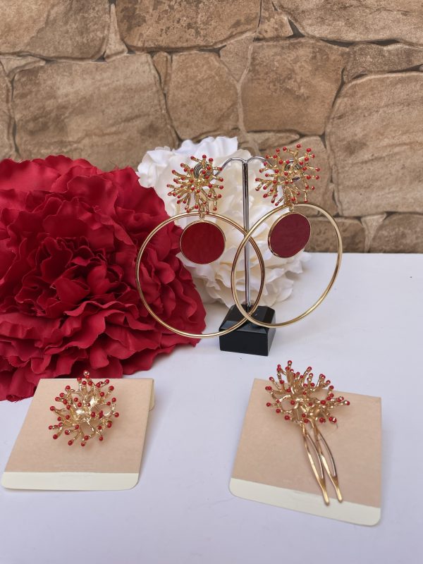 Peinecillos pompón rojo - Imagen 2