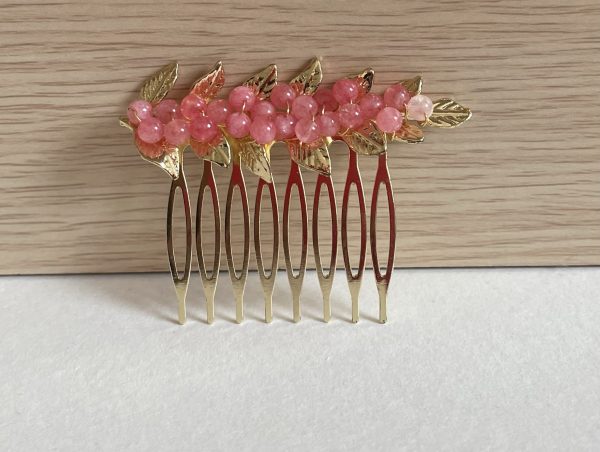 Peina perlas rosa