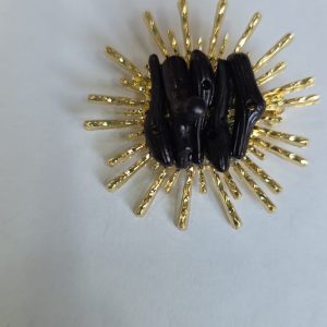 Broche sol negro