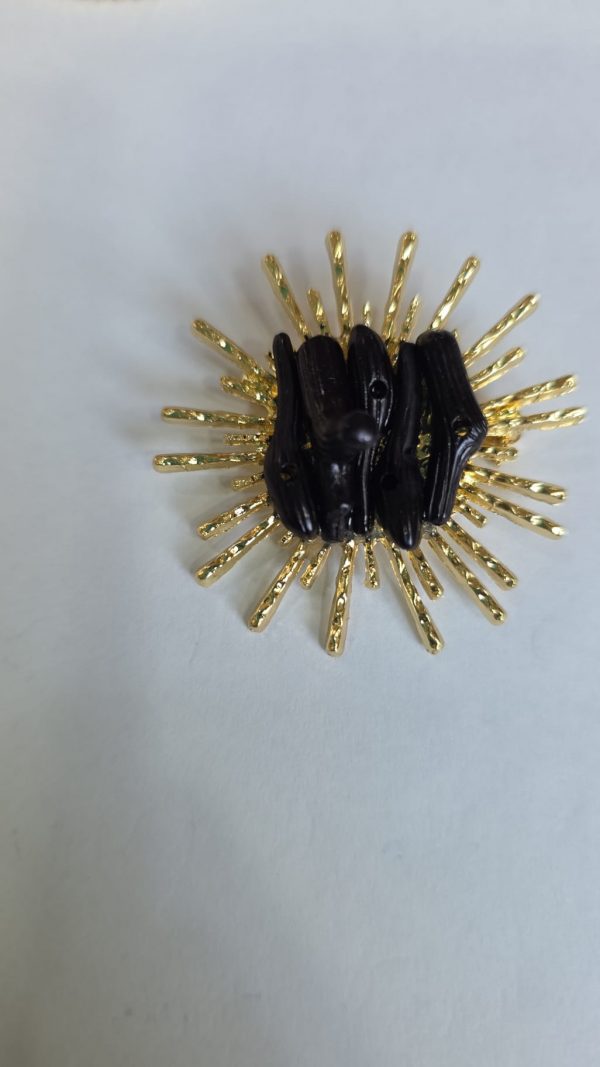 Broche sol negro