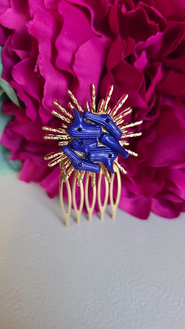 Peinecillo sol azul pavo