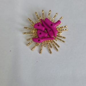Broche sol fuscia