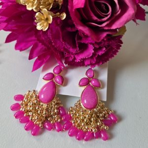 Pendiente gitanilla fuscia
