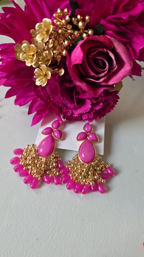 Pendiente gitanilla fuscia