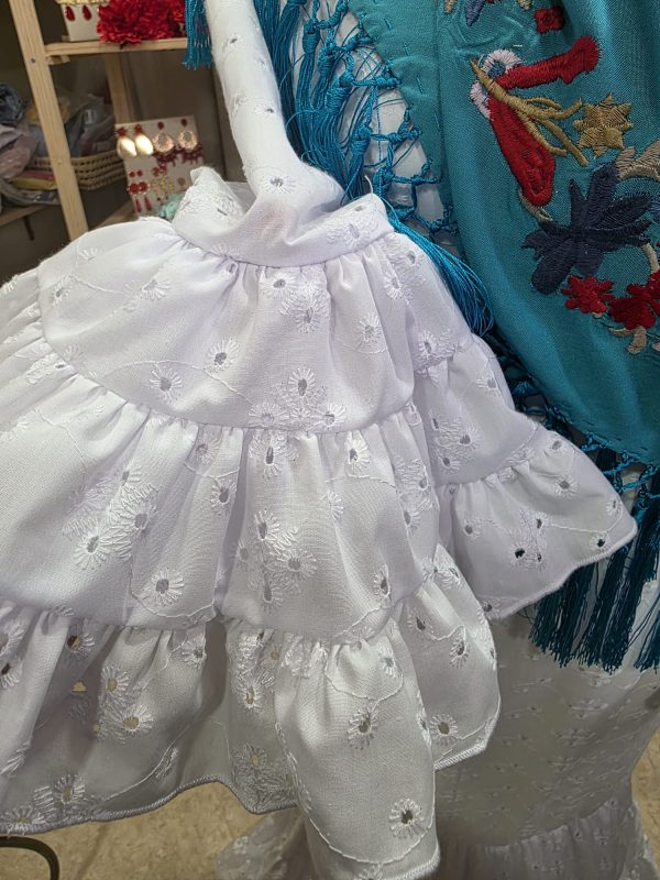 Vestido Sevilla Blanco Perforado - Imagen 3