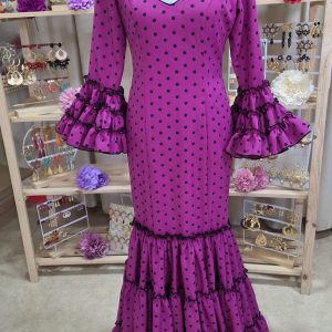 Vestido Buganvilla con Lunares Negro