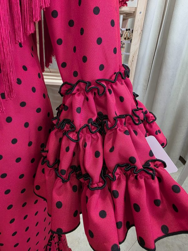 Vestido Sevilla Rojo con Lunares Negros - Imagen 3