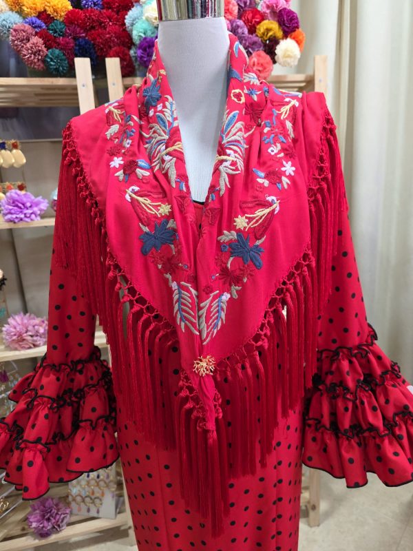 Vestido Sevilla Rojo con Lunares Negros - Imagen 2