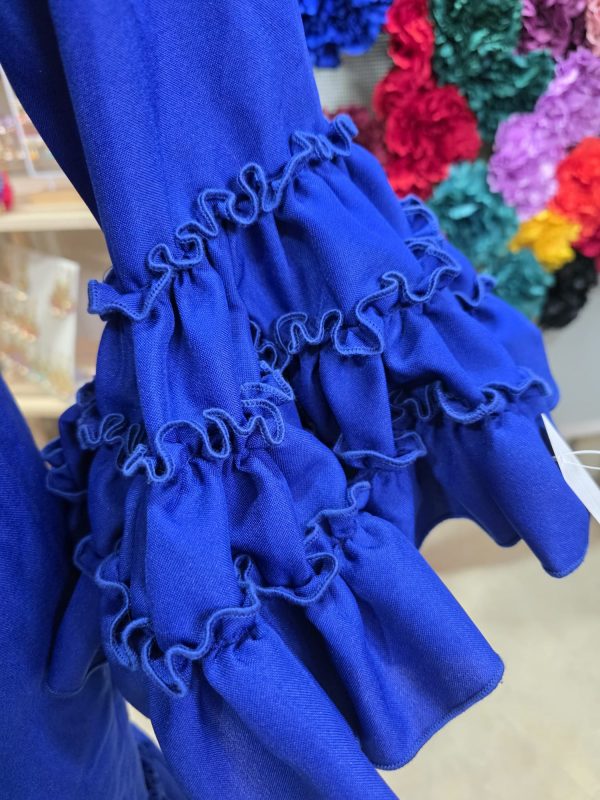 Vestido Sevilla Azul fleco