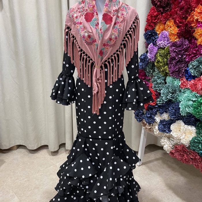 Alegría negro lunar blanco bielástica