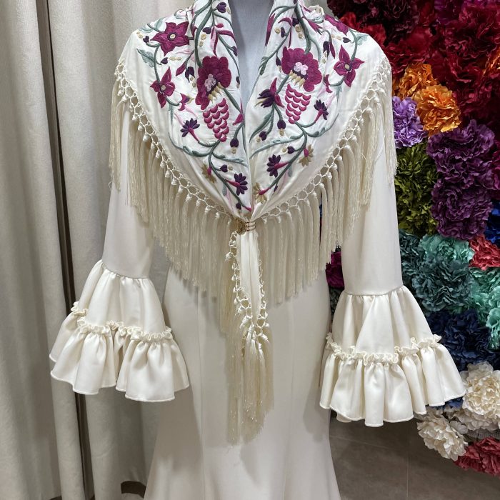 Alegría beige liso bielástica