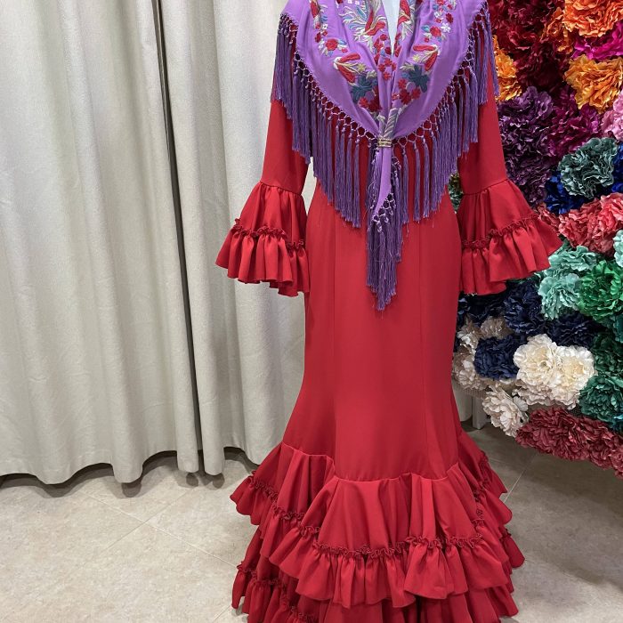 Ángela rojo liso bielástica