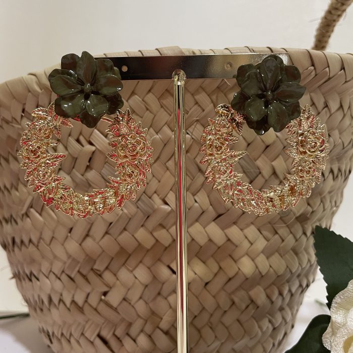 Argolla Beatriz verde aceite