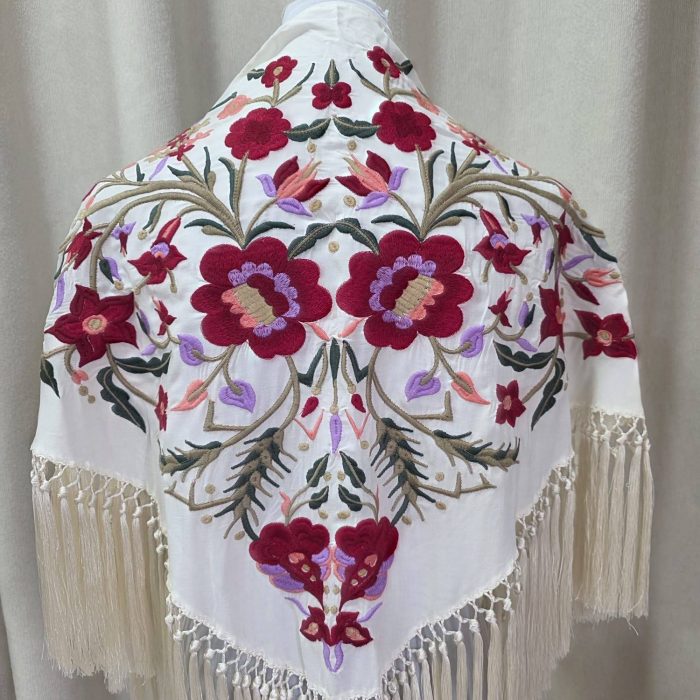 Mantoncillo Jarana beige con tinto