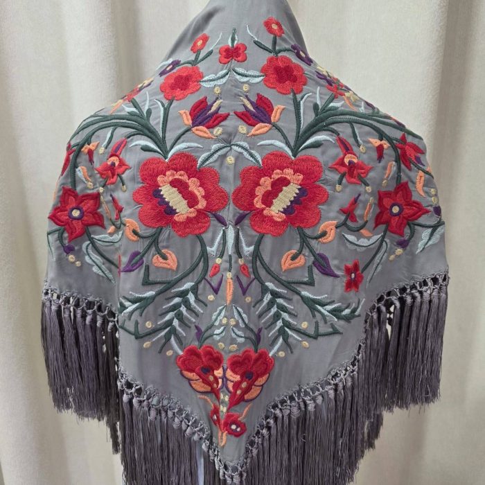 Mantoncillo Jarana gris plomo y coral