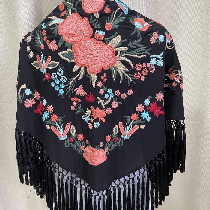 Mantoncillo Bulería negro y coral