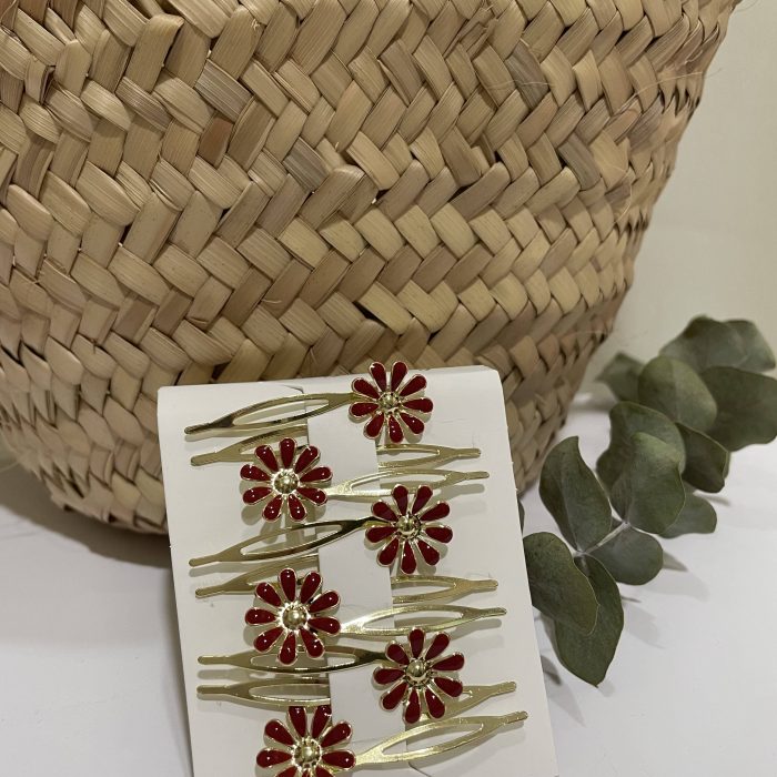 Peinecillo flor burdeos mini