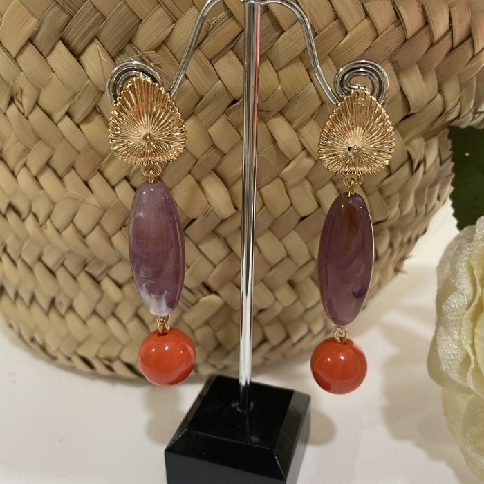 Pendiente Alejandra malva