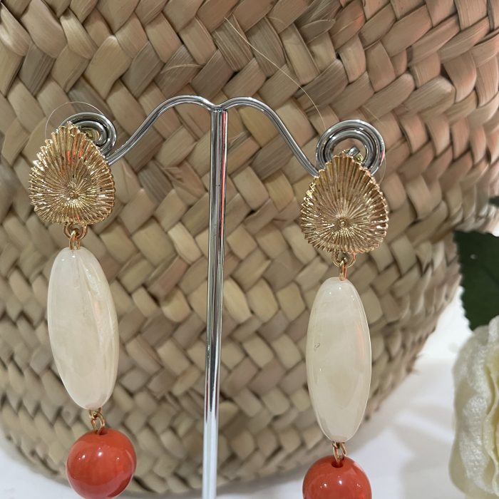 Pendiente Alejandra blanco marfil