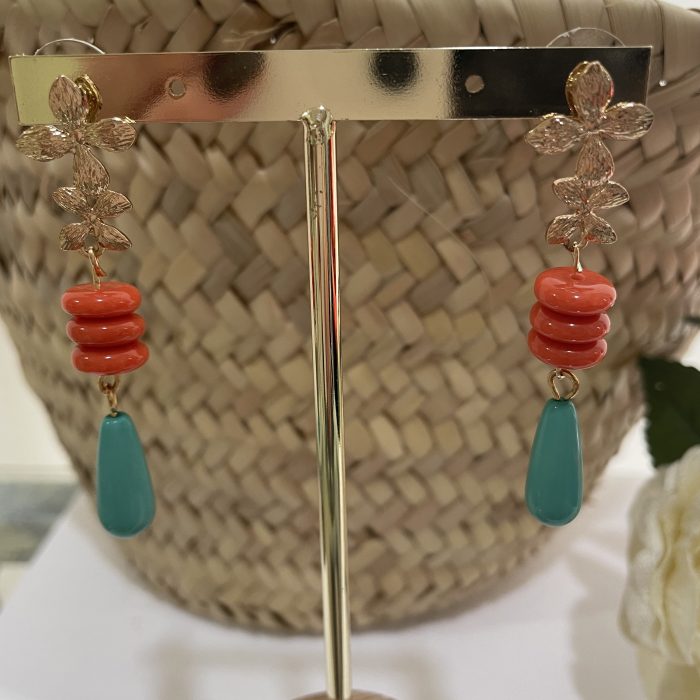 Pendiente Amalia turquesa