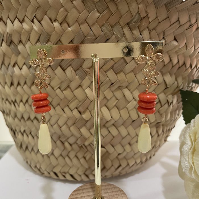 Pendiente Amalia blanco marfil