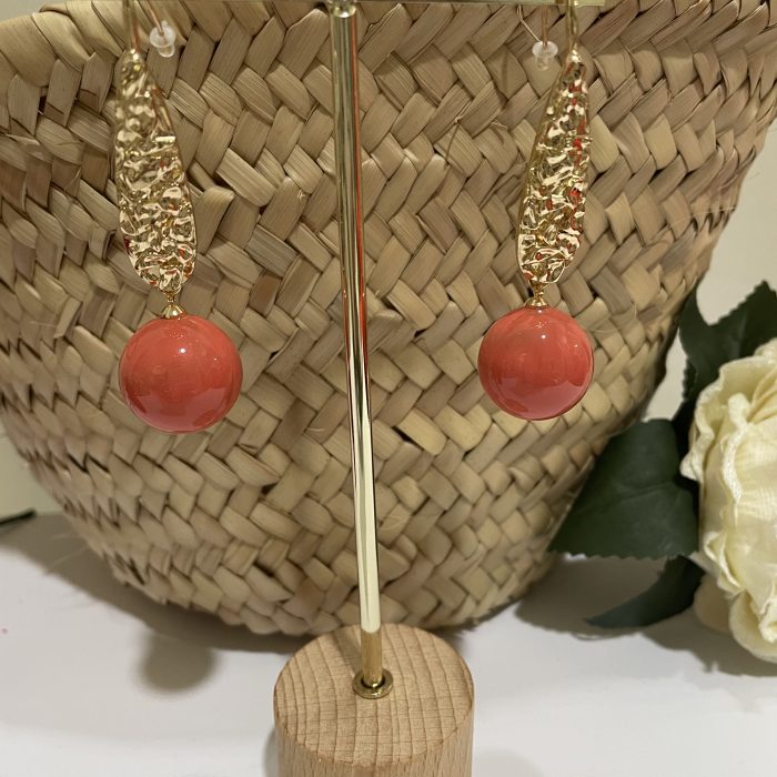 Pendiente Débora coral