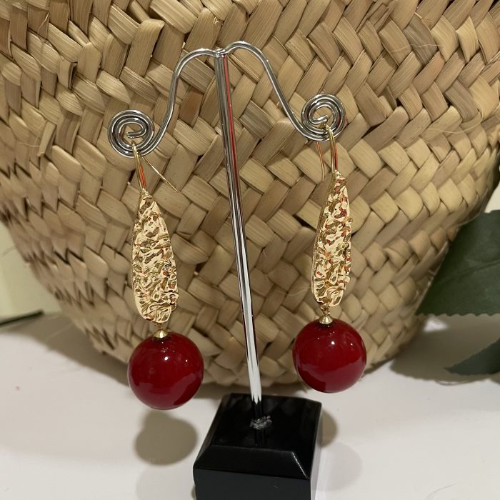 Pendiente Débora tinto