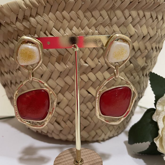 Pendiente Diana rojo