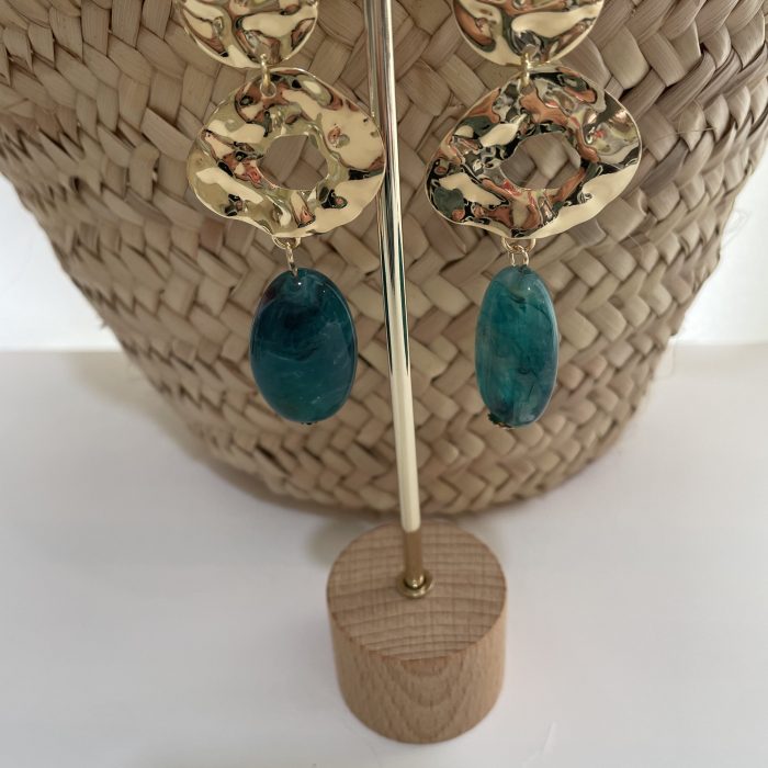 Pendiente Dina esmeralda