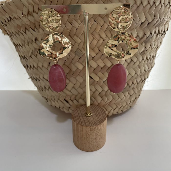 Pendiente Dina rosado