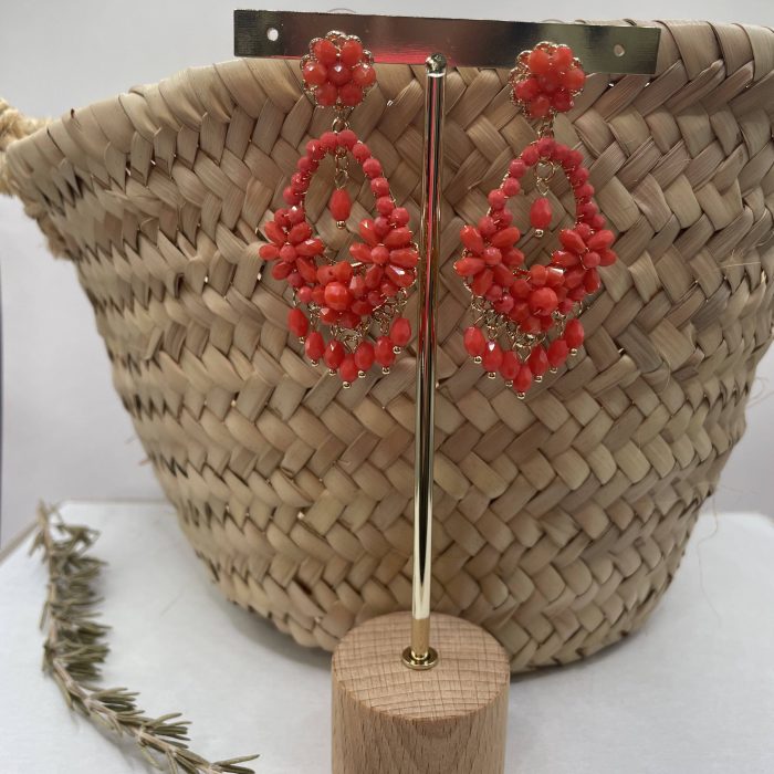 Pendiente Fabiola coral