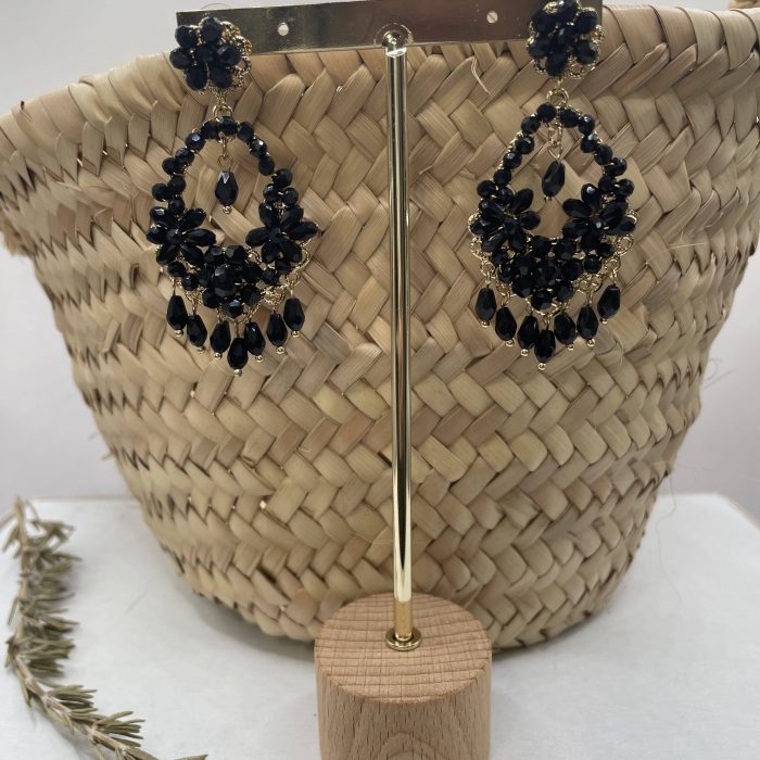 Pendiente Fabiola negro