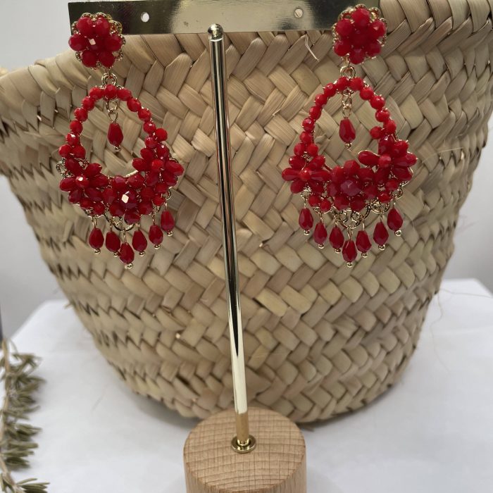 Pendiente Fabiola rojo
