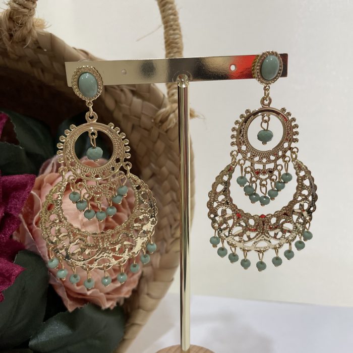 Pendiente Alicia verde agua