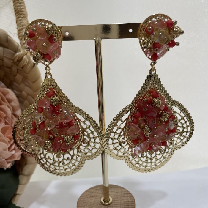 Pendiente Amelia coral