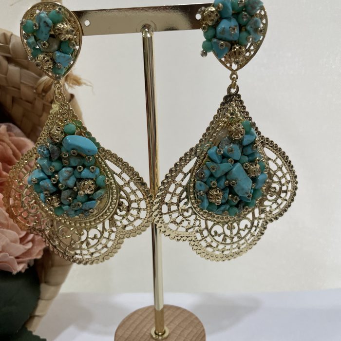 Pendiente Amelia turquesa