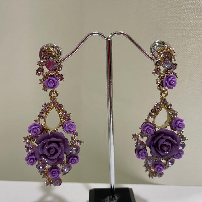 Pendiente elegance malva