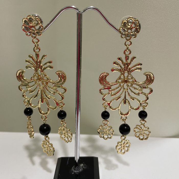 Pendiente Estrella negro