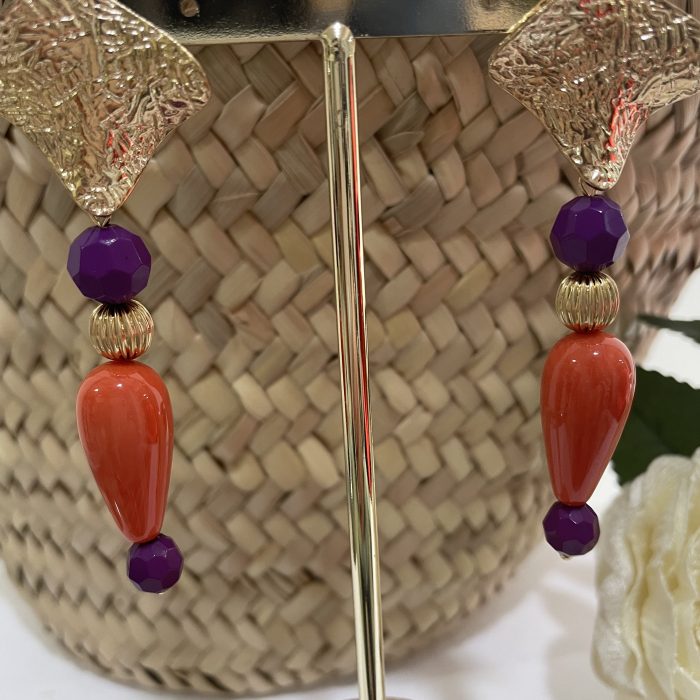 Pendiente Isabella naranja