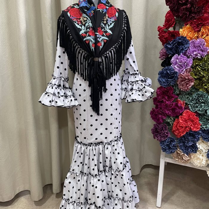 Sevilla blanco lunar negro