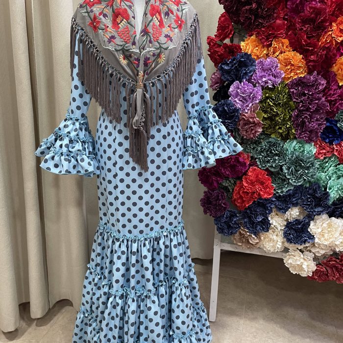 Sevilla celeste lunar gris bielástica