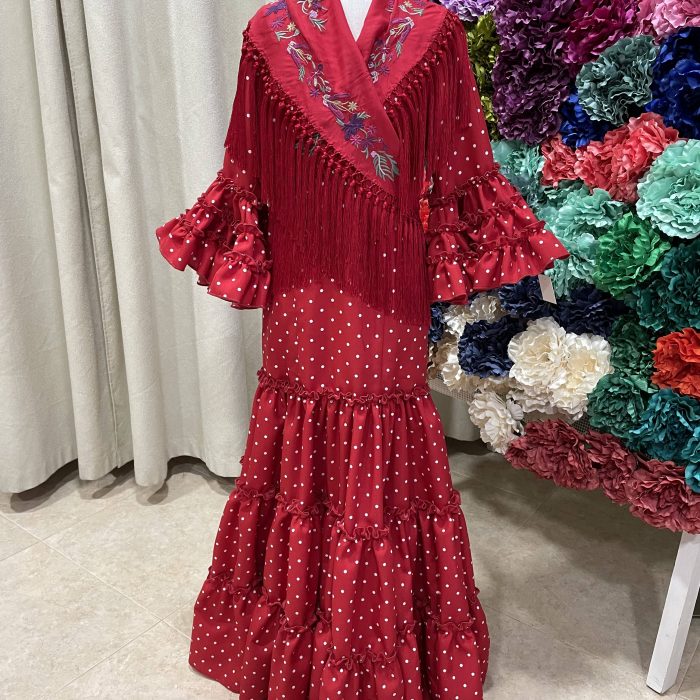 Sevilla rojo lunar blanco