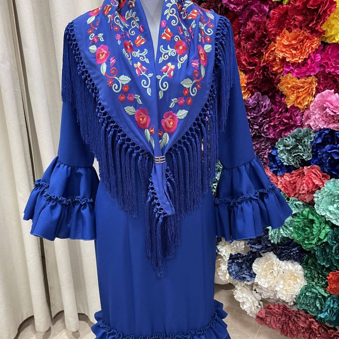 Triana azul pavo liso