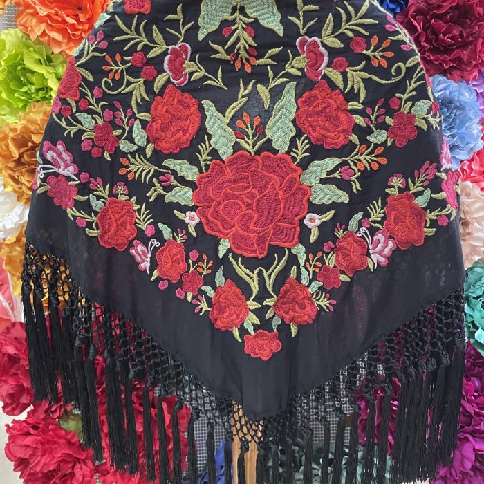 Mantoncillo Azahares negro y rojo